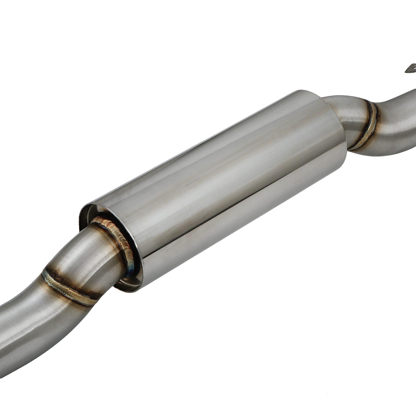 Sistema di scarico posteriore collettore da 7,6 cm, compatibile con BMW Serie 3 E46 4 cilindri 316/318 1998-2006, sistema di scarico ad alte prestazioni in acciaio inox