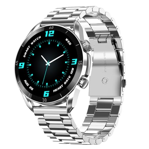 Fire-Boltt Legacy Luxury Round Smart Watch 1.43″ Super AMOLED,Bluetooth Calling,Wireless Charging,Voice Assistant,SpO₂ & Heart Rate Monitor,110+ Sports Modes,Metal Smart Watch for Men & Women - Silver