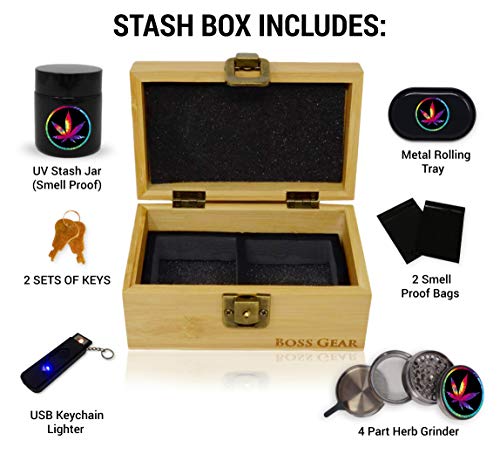 Boss Gear- All In One Complete Set Bamboo Box Gift Set (Wood Tie-Dye)