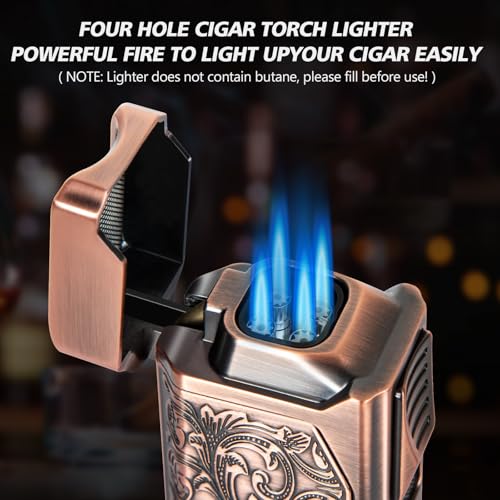 Encendedor soplete para cigarros con cortador Tesonway miniatura 3