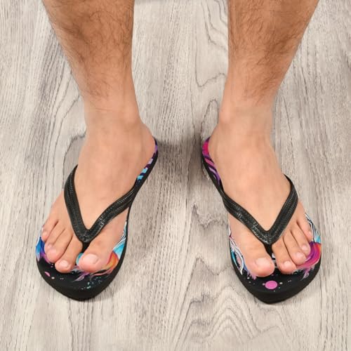 Rainbow Zebra Flip Flop Beach Summer Casual Sandal for Women & Men Shower Shoes 208573134