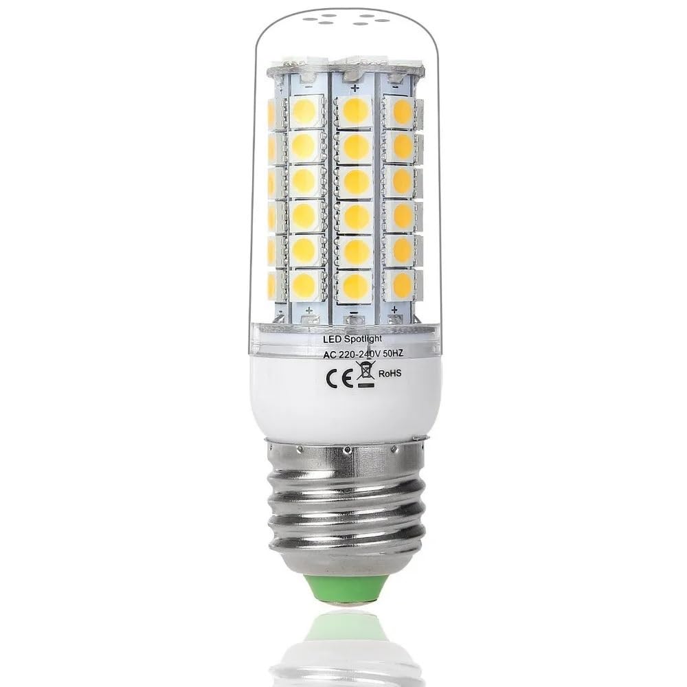 NXCVBNKZJ KJXP Lighting, Pack of 6, LED Corn Chandelier Light AC220V-240V E27 6W 69Leds SMD5050 LED Bulb Lamp(White)