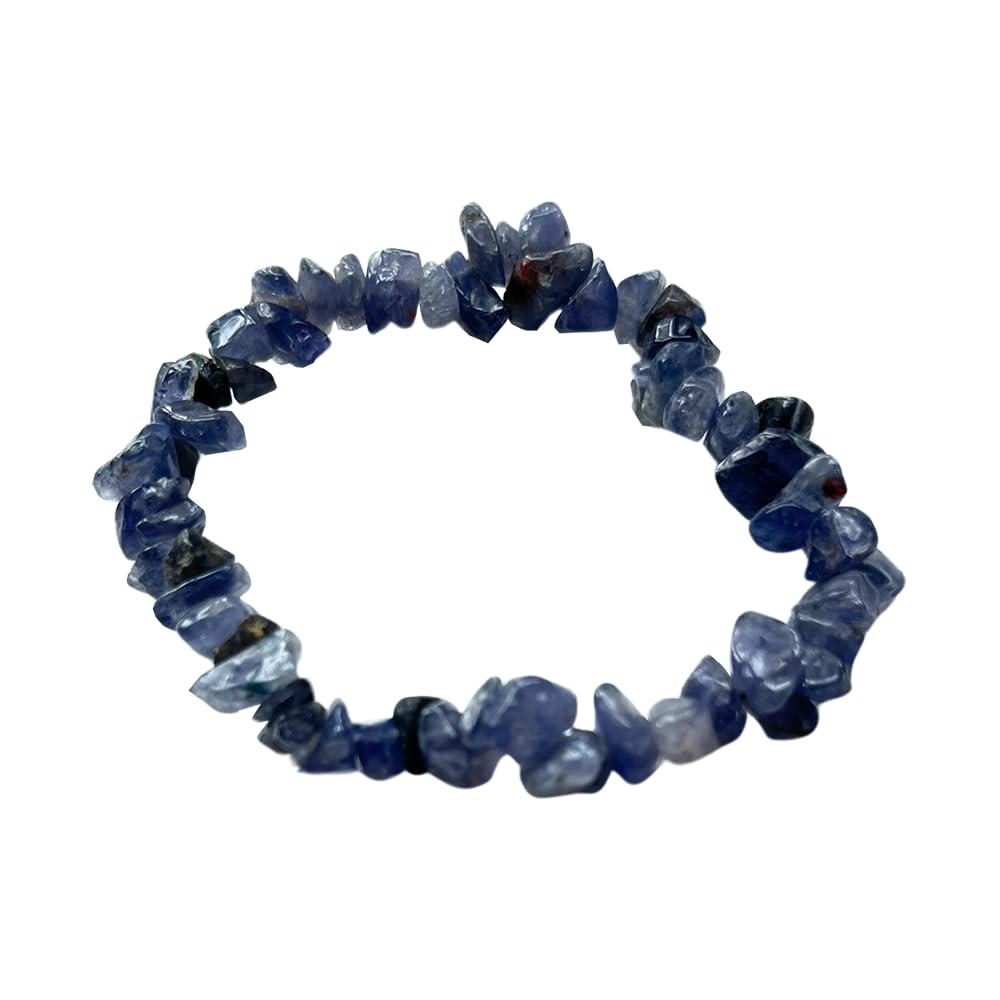 VIE Gemstone Chip Stretch Bracelet, Iolite