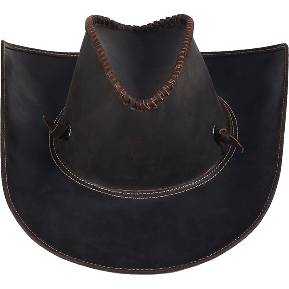 Lipfer Leather Cowboy Hat for Men Vintage Handcrafted Western