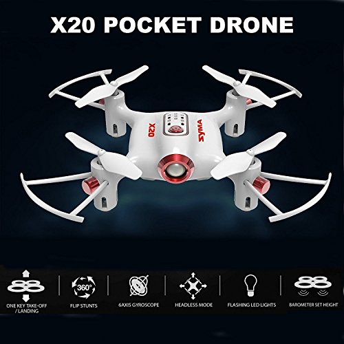 Cheerwing Syma X20 Mini Drone For Kids And Beginners Rc Nano Quadcopter With Auto Hovering 3D Flip(White) #TOP2