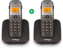 Telefone Sem Fio Digital com Ramal Adicional TS 5122 Preto Intelbras