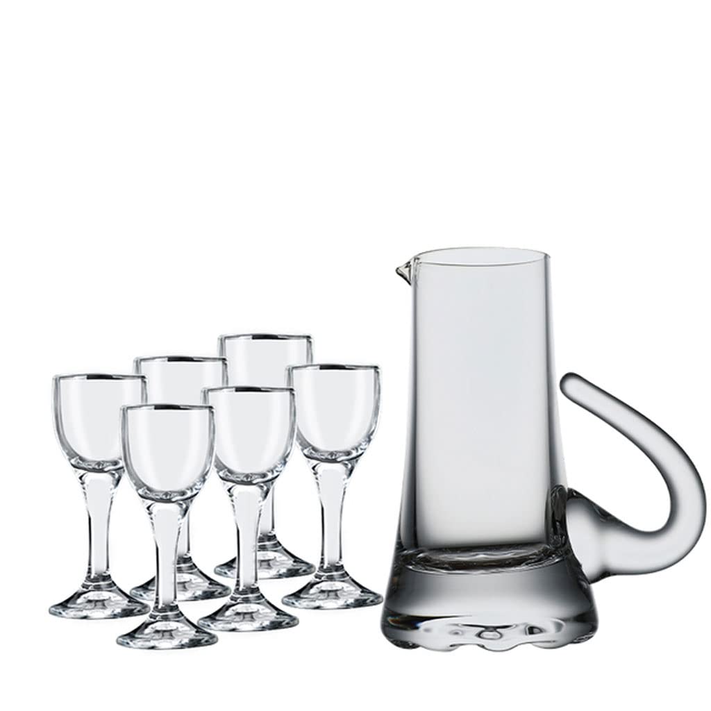 Verres à vin 7 pièces Classique Verre à bière ménage Verre vin Ensemble chopes à bière Ensemble Refroidissement Tasses à vin pour Les fêtes et Les Cadeaux Coupe en Verre