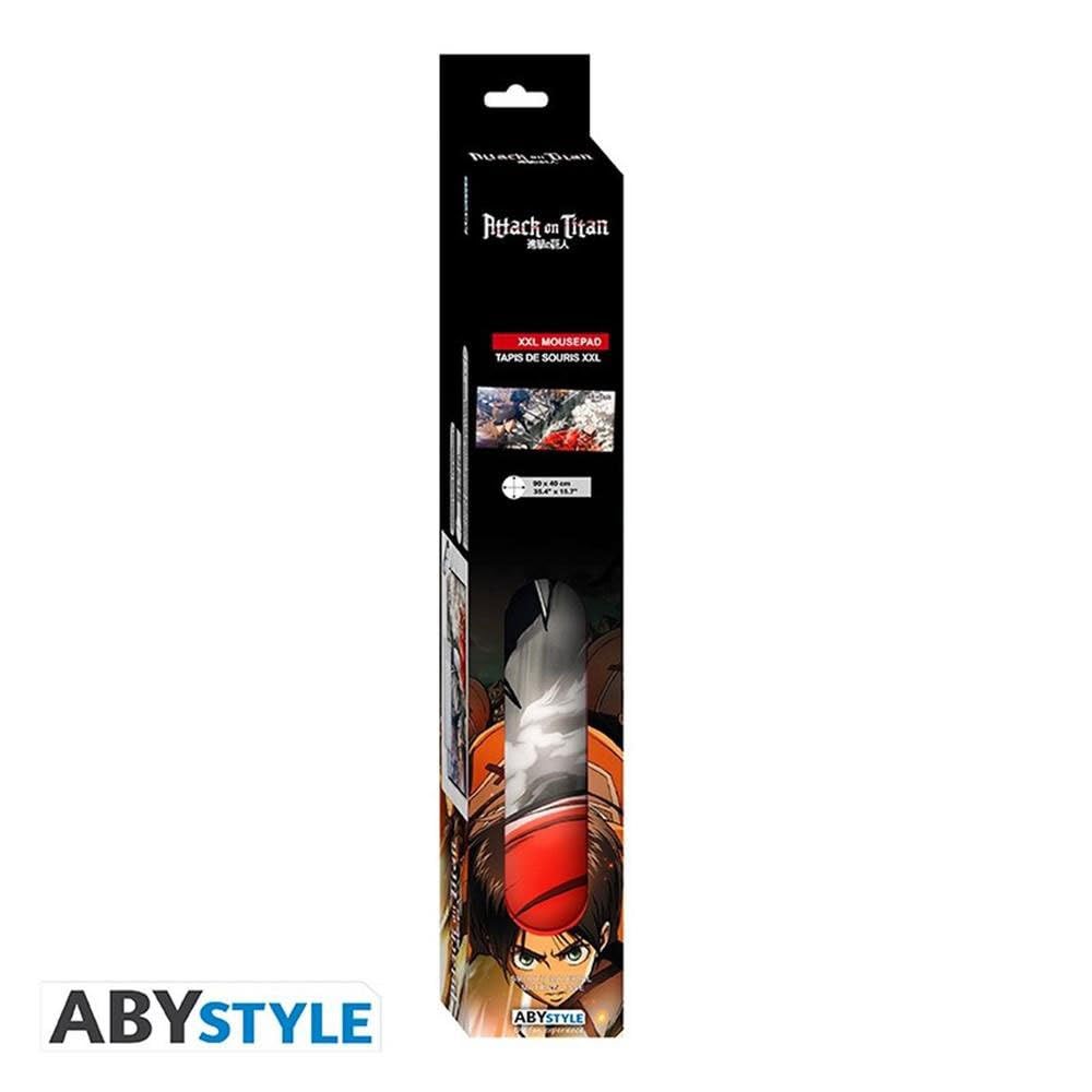 ABYstyle - Tappetino per mouse da scrivania, XXL, motivo: L'attacco dei giganti contro i titani
