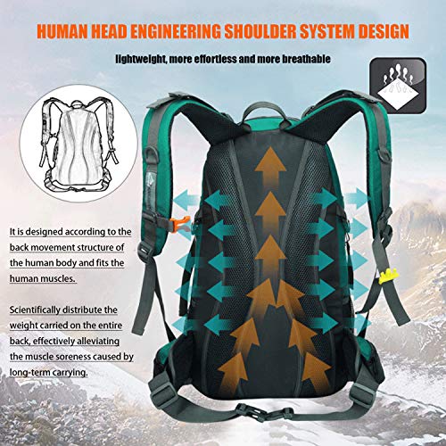 Mochila de viaje ligera plegable 50 L negra miniatura 4