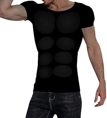 Mens Fake Muscles Abdominal Latissimus Dorsi Fattening Breathable Underwear