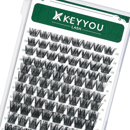 Image of KEYYOU Lash Clusters Eyelash Clusters Natural Wispy D Curl 8-12mm MIX Y01