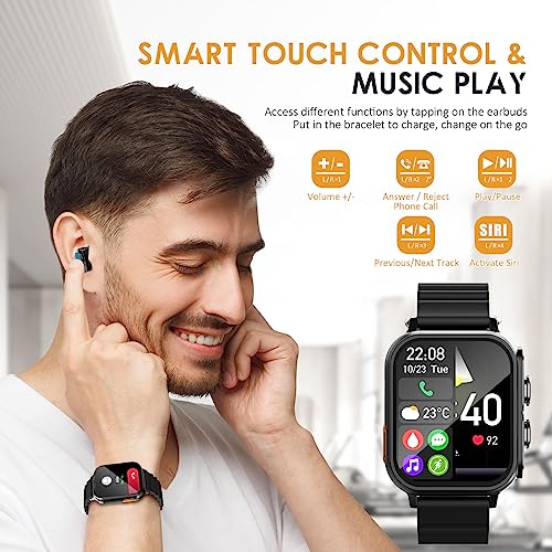 W@Nyou Smart Watch With Earbuds, 1.96 Inch Smartwatch For Android/Ios thumb #2