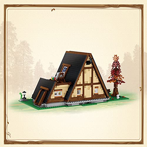 LOTSOFUN Dreieckiges Haus Bauset mit 4 Minifiguren, Modular Building Mini-Steine Nicht Kompatibel mit Lego Creator… – Bild 5