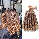 French Curly Braiding Hair Loose Wavy Hair for Braids Bouncy Braiding Extensions Synthetic French Curl Crochet Braids for Black Women 12 Inch