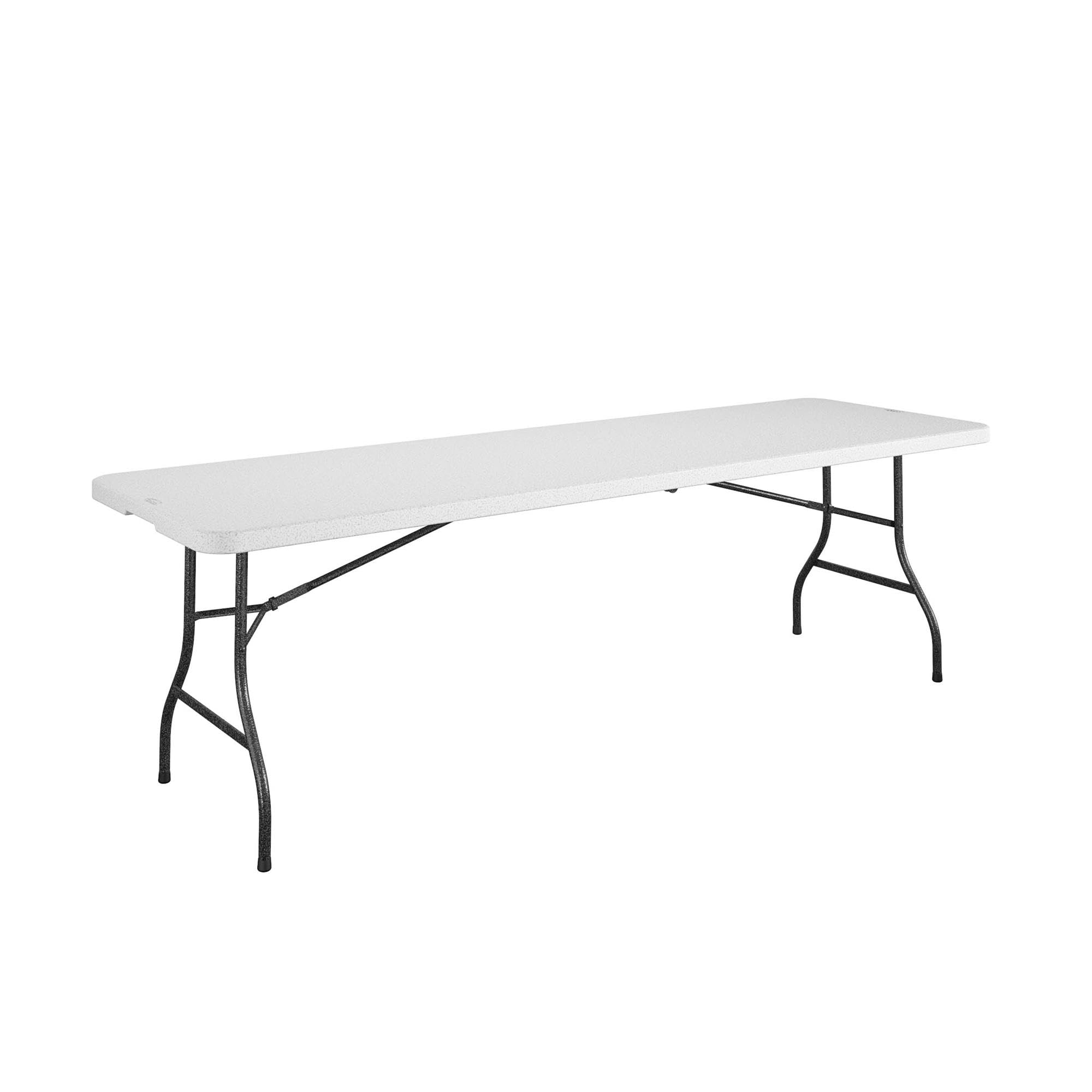 Cosco8' (96") Resin Straight Table, White