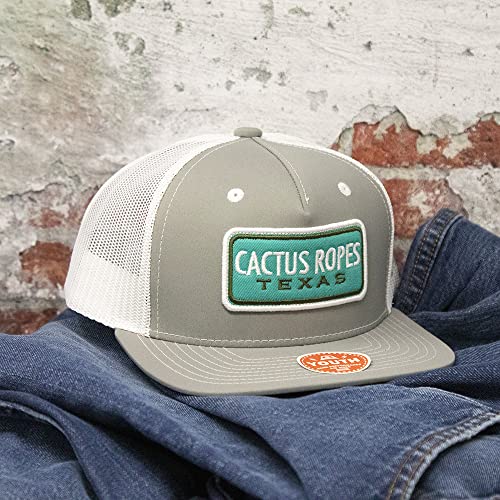 HOOEY Youth Adjustable Snapback Trucker Mesh Back Hat (Grey/White/Teal - CR083-Y)4