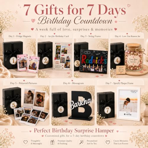 Image of HBH 7 Gifts for 7 Days Birthday Countdown Hamper for Husband
