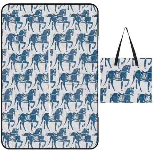 馬柄 ピクニックマット ピクニックシート キャンプマット レジャーシート ハンドバッグ 多機能 厚手 大判 軽量 防水 防湿 折りたたみ式 収納便利 携帯便利 ピクニック 150*200cm 1-6人用