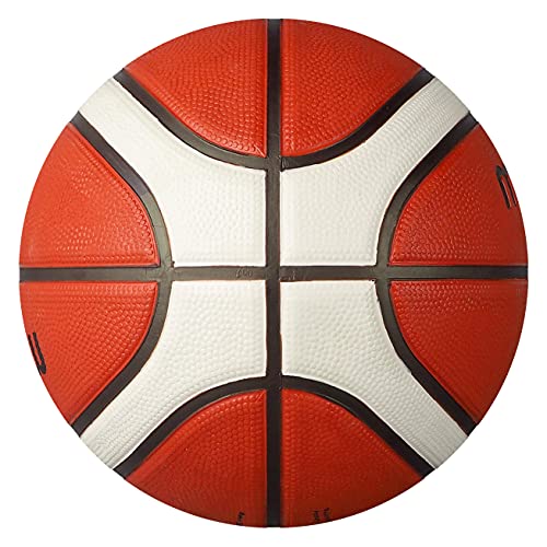 Molten Bg2010 Basketball, Indoor/Outdoor, Fiba Approved, Premium Rubber, Deep Channel, Size 5, Orange/Ivory, Suitable For Boys Age 7, 8, 9, 10 & 11, Girls Age 12 & 13 #TOP2
