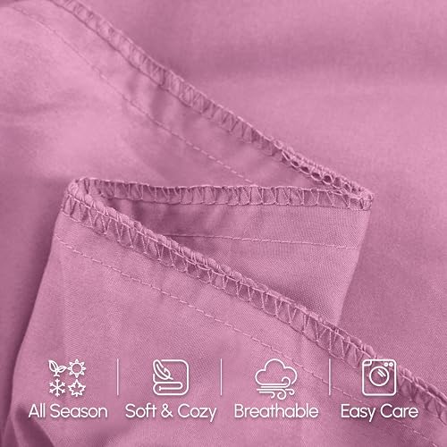 Image of Elegant Comfort Luxury Ultra-Soft 1-Piece Body Pillowcase - 1500 Premium Hotel Quality Microfiber Double Brushed - Wrinkle Resistant, Body Pillowcase Size, Light Pink