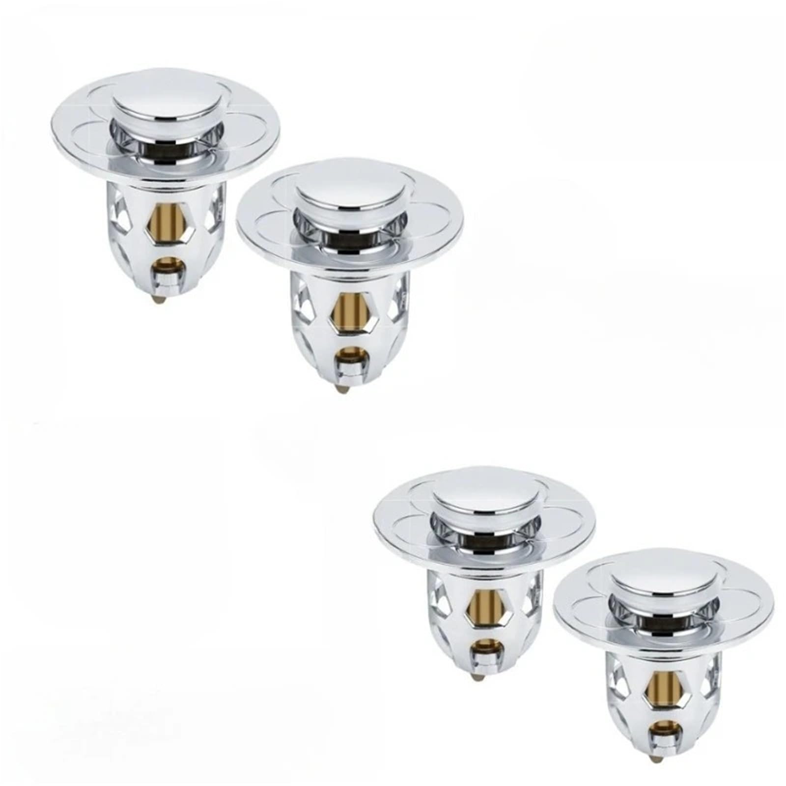 Waschbeckenstöpsel 30-40mm Universal Pop-Up Drain Stopper ABS Electroplated Shell Copper Core Anti-Odor Insect Proof for Bathroom Sink Washbasin
