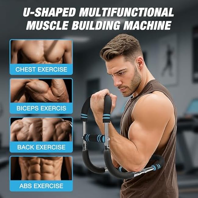 Twister Arm Trainer, Chest Workout Equipment, 66-110lb Adjustable Chest Trainer for Men, Arm Exercise Equipment Strength Training, Home Workout Equipment with Portable Spring Resistance