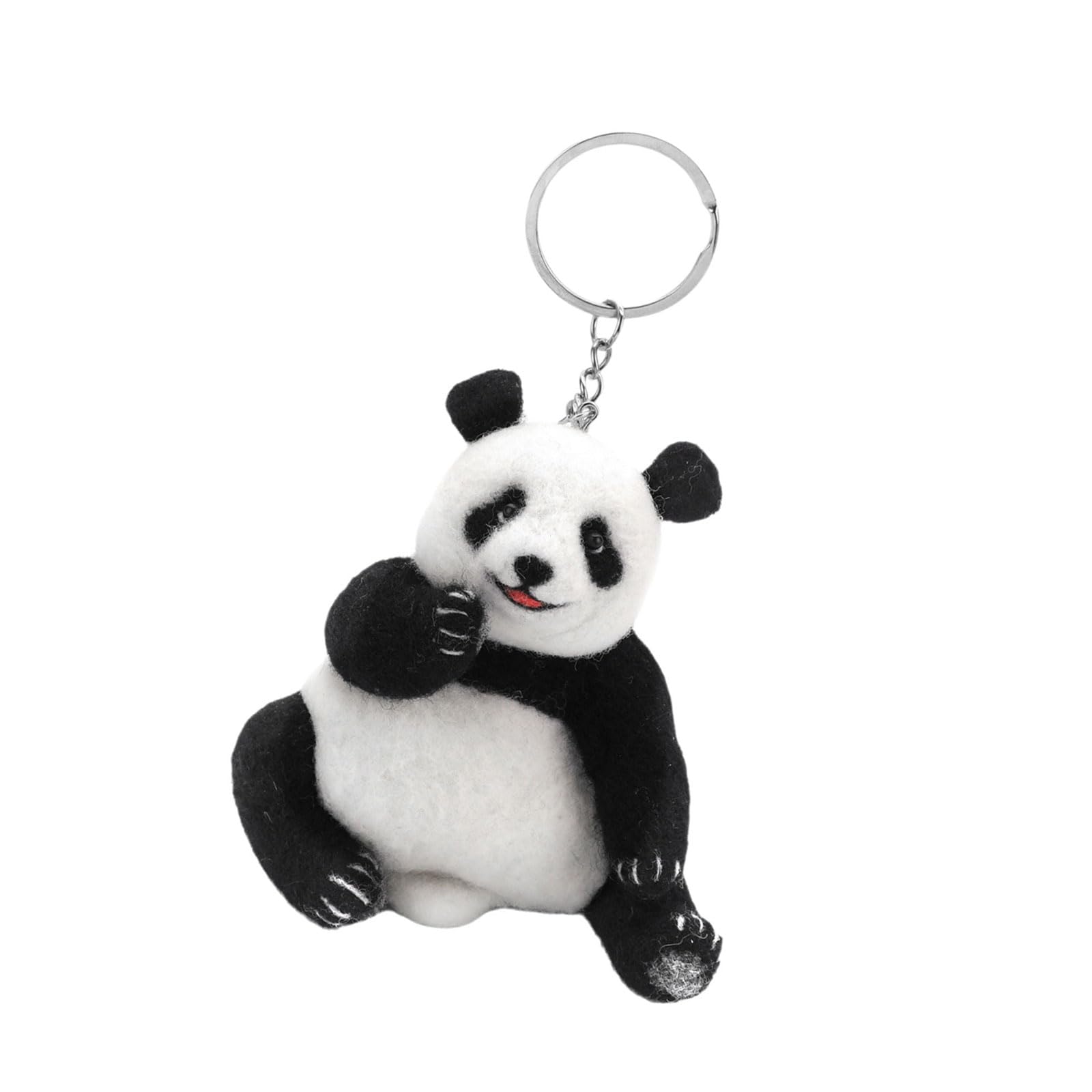 Hsioluted Panda Animal Needle Felting Supplies for Beginner Little Panda Needle Felting Set with Instruction Wool Roving Wool Felted Animals