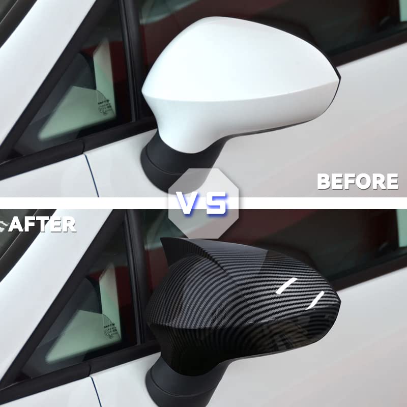 Couvercle rétroviseur carbone Seat Ibiza Leon pour masquer rayures - 3