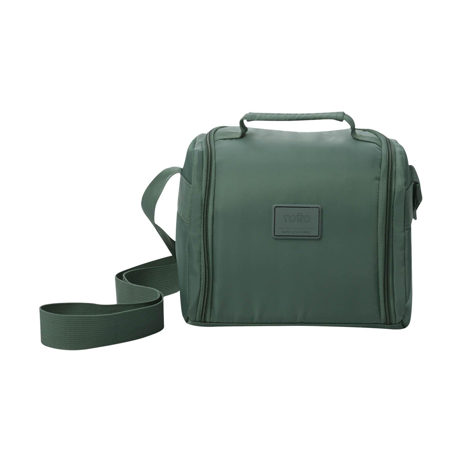 TOTTO - Bolsa Térmica Porta Alimentos 9 L, Modelo Tracer 2, Bolsa Comida Trabajo, Apertura 180º, Asa de Mano, Correa Ajustable, Pasador para Mochila con Ruedas, Fácil de Limpiar, Estampado Silver Pine
