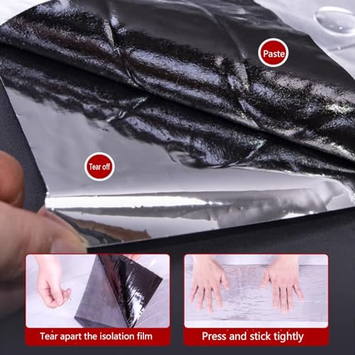 Cinta autoadhesiva de asfalto para reparación de techos, sello impermeable y de protección UV, rollo de papel de aluminio de betún, 60 cm x 10 m, ideal para grietas y sellado de superficies