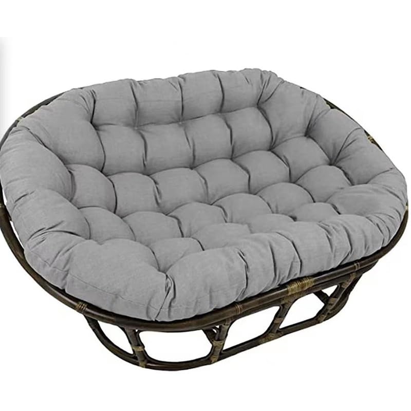 Meiiron Round Chair Cushions for 2 People, Egg Nest Chair Pad with Positioning Straps, Non-slip Padded Seat Washable for Indoor Outdoo Porch Swings Chair Cushion Resiatant(Color 3)