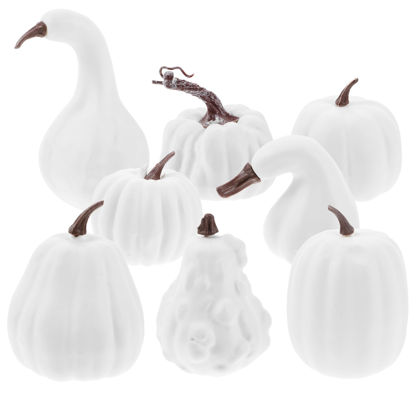 PRETYZOOM 8Pcs Faux Pumpkin for Halloween DIY Decoration Lightweight Pumpkins for Indoor Outdoor Use for Harvest Festival and Theme Parties