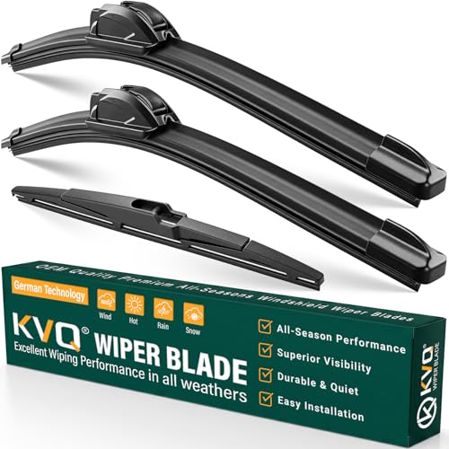 Image of Windshield Wiper Blades Replacement for Kia Sedona 2015 2016 2017 2018 2019 2020 2021 Original Factory Quality Front Rear Wiper Blade Set - 26 inch 18 inch 13 inch (Set of 3)