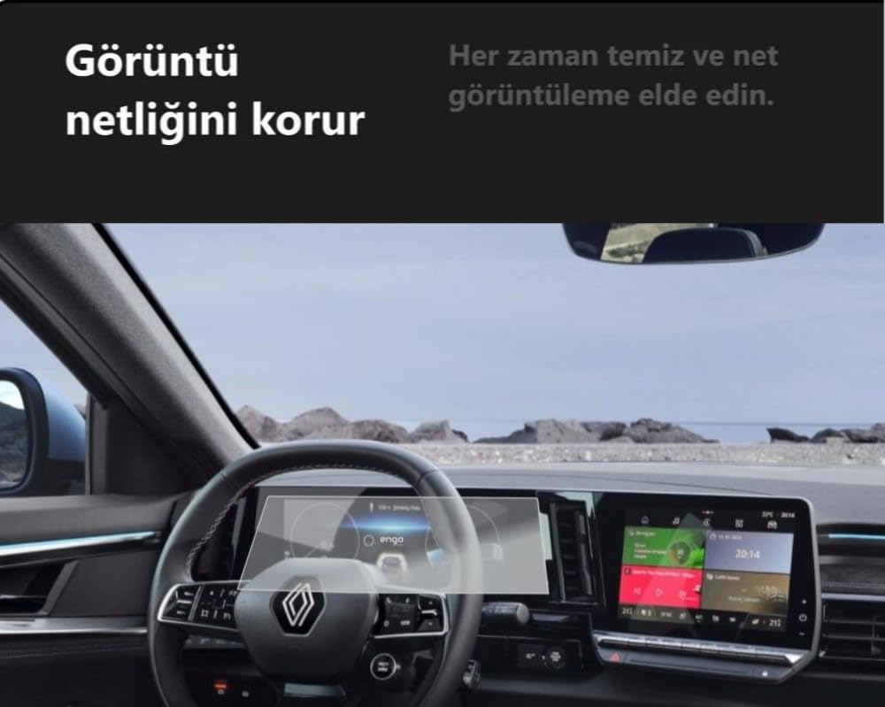 Engo Renault Austral Dijital Gösterge 12.3 İnç İle Uyumlu Mat Ekran Koruyucu