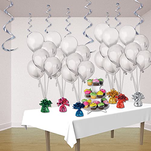 Beistle 12 Piece Metallic Balloon Weights For Birthday Party Decoration Table Centerpieces, 6 Ounces, Colors May Vary #TOP4