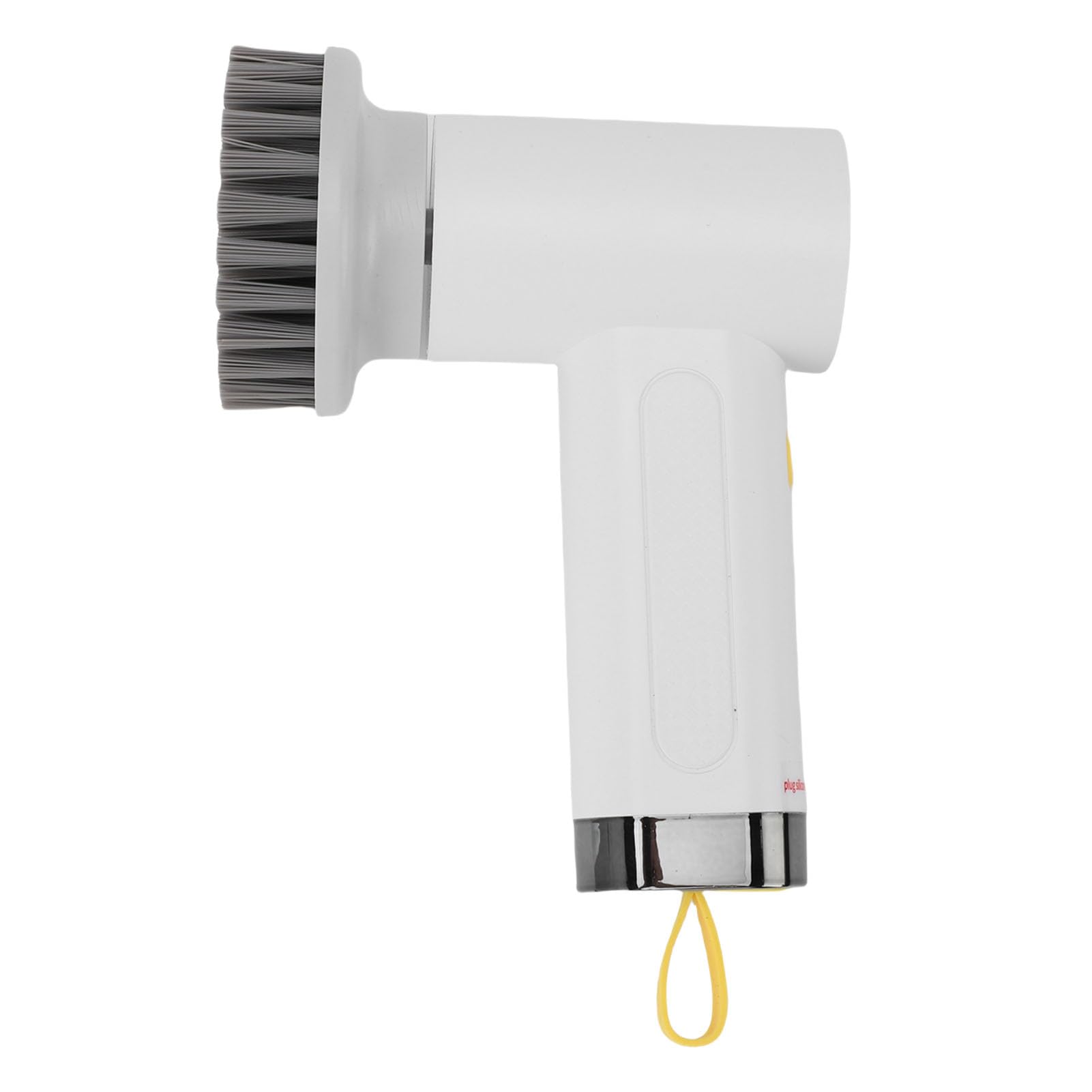 Spazzola Elettrica Rotante per Doccia, Spazzola per Doccia Senza Fili, con 3 Testine Sostituibili, per Bagno, Pavimento in Piastrelle, Parete, Vasca da Bagno (White)