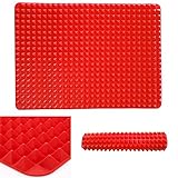 Witkey 1 Pcs Healthy Non-stick Cooking Silicone Baking Mat Heat Resistant Cookie Sheet - Red