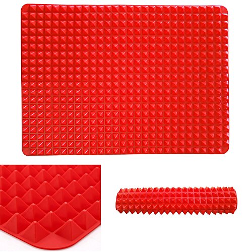 Witkey 1 Pcs Healthy Non-stick Cooking Silicone Baking Mat Heat Resistant Cookie Sheet - Red