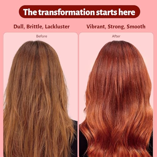 Image of Color Treated Red Hair Shampoo and Conditioner Set with Pomegranate Extract for Copper Brightening and Strengthening, for Women and Men, 16.8oz*2