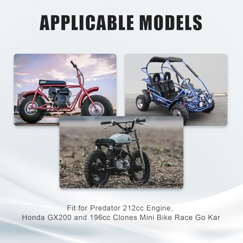 Image of NIBBI Predator 212 Carburetor PE22FL Kit with Air Filters,212 Predator Performance Part Intake Pipe Inlet Manifold For Mini Bike 196cc /212cc /224cc Engine GX160 GX200