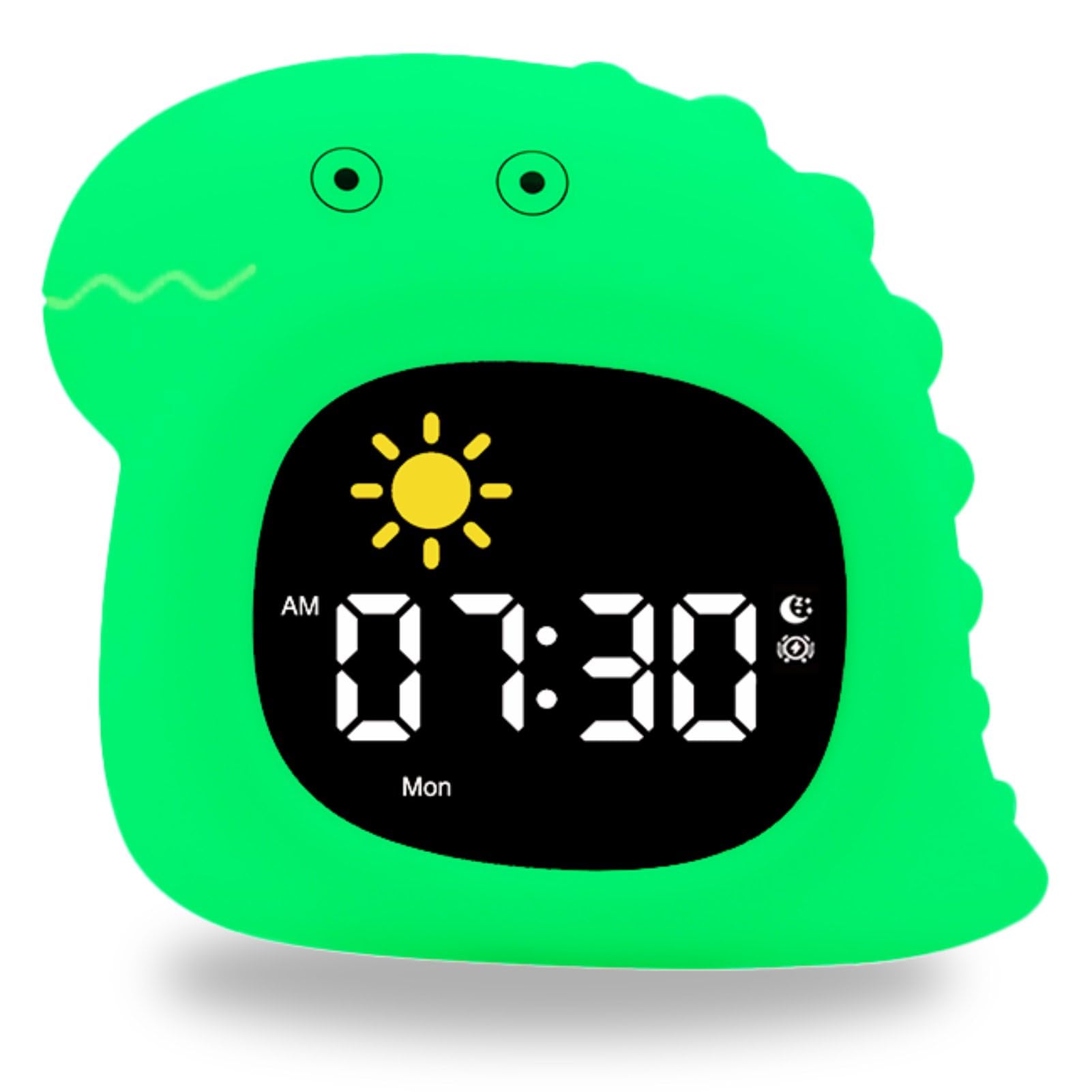 GALYNA Kids Alarm Clock, Ok to Wake Clock for Kids, Toddler Sleep Training Clock with Night Light, White Noise Sound Machine, Birthday Gift for