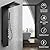 Bathfinesse Shower Panel Tower System Stainless Steel Rainfall Shower Massage Body Jets and Handheld Shower System 3-Functions Wall Mount, Black