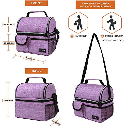 Opux OP-CB7001 Insulated Dual Compartment Lunch Bag thumb #2