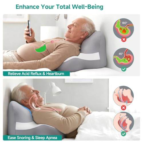 Wedge Pillow, Memory Foam Bed Wedges  - image 4