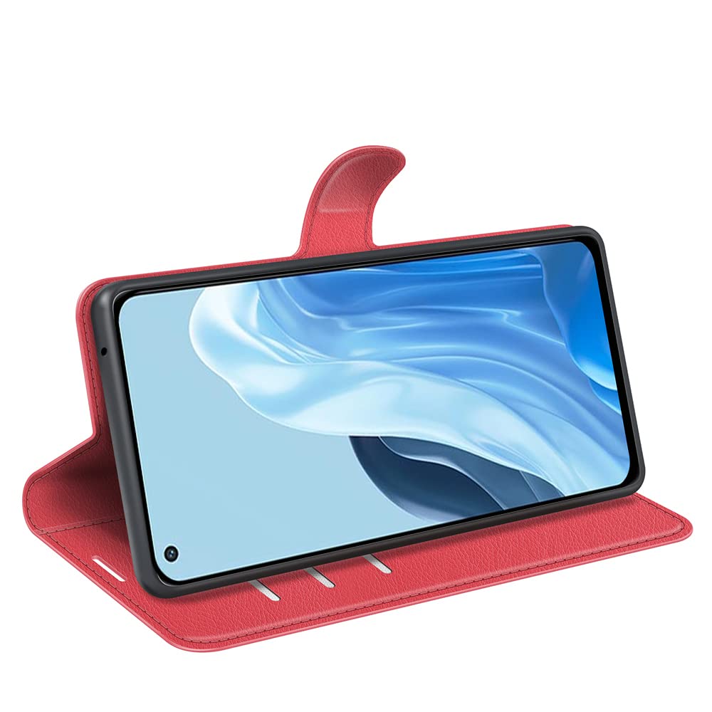 DENDICO Cover per Oppo Find X5 Lite 5G, Premium Portafoglio PU Custodia in PU Pelle, Flip Libro TPU Bumper Caso per Oppo Find X5 Lite 5G, Marrone