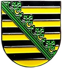 FahnenMax® Pin Badge Saxony Coat of Arms, Metal