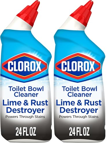 Clorox Toilet Bowl Cleaner Lime & Rust Destroyer 24 Ounces (Package May Vary) (Pack of 2)