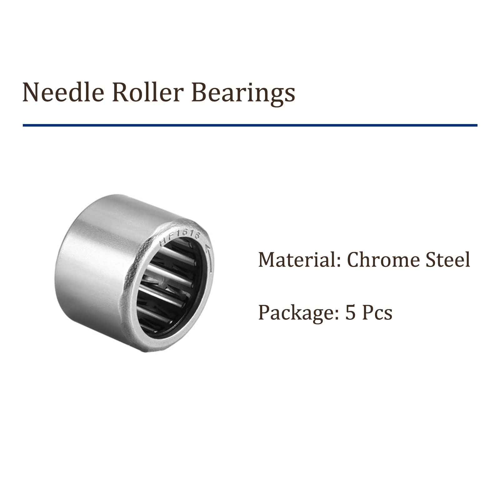 5 Stück HF0406 Nadelrollenlager – 4x8x6 Mm, Einweg-Kupplung, Chromstahl, Für Getriebe, Hohe Tragfähigkeit, Mit Stahlhülse