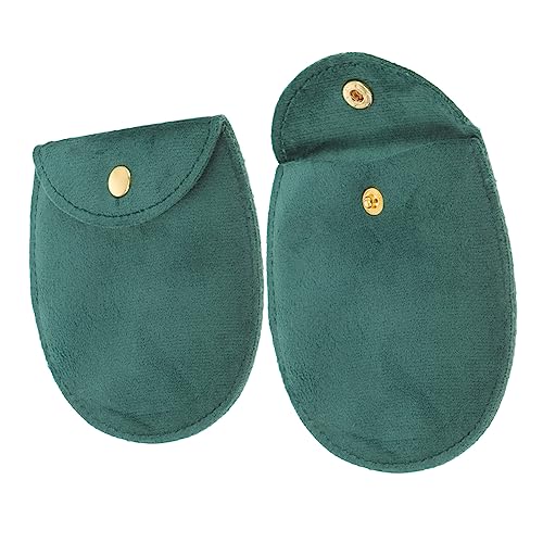 Beaupretty 2Pcs Thickened Dual Sided Pocket Watch Storage Bag Outdoor Watch Pouch with Chain Design for Travel and Protection Against and Scratches