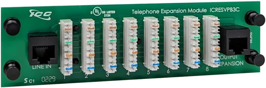 ICC Telephone Expansion Module, 8 Ports, Standard Distribution, Compact Design